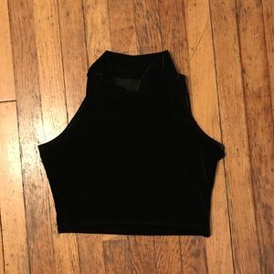 American Apparel Turtleneck Sleeveless Crop Top